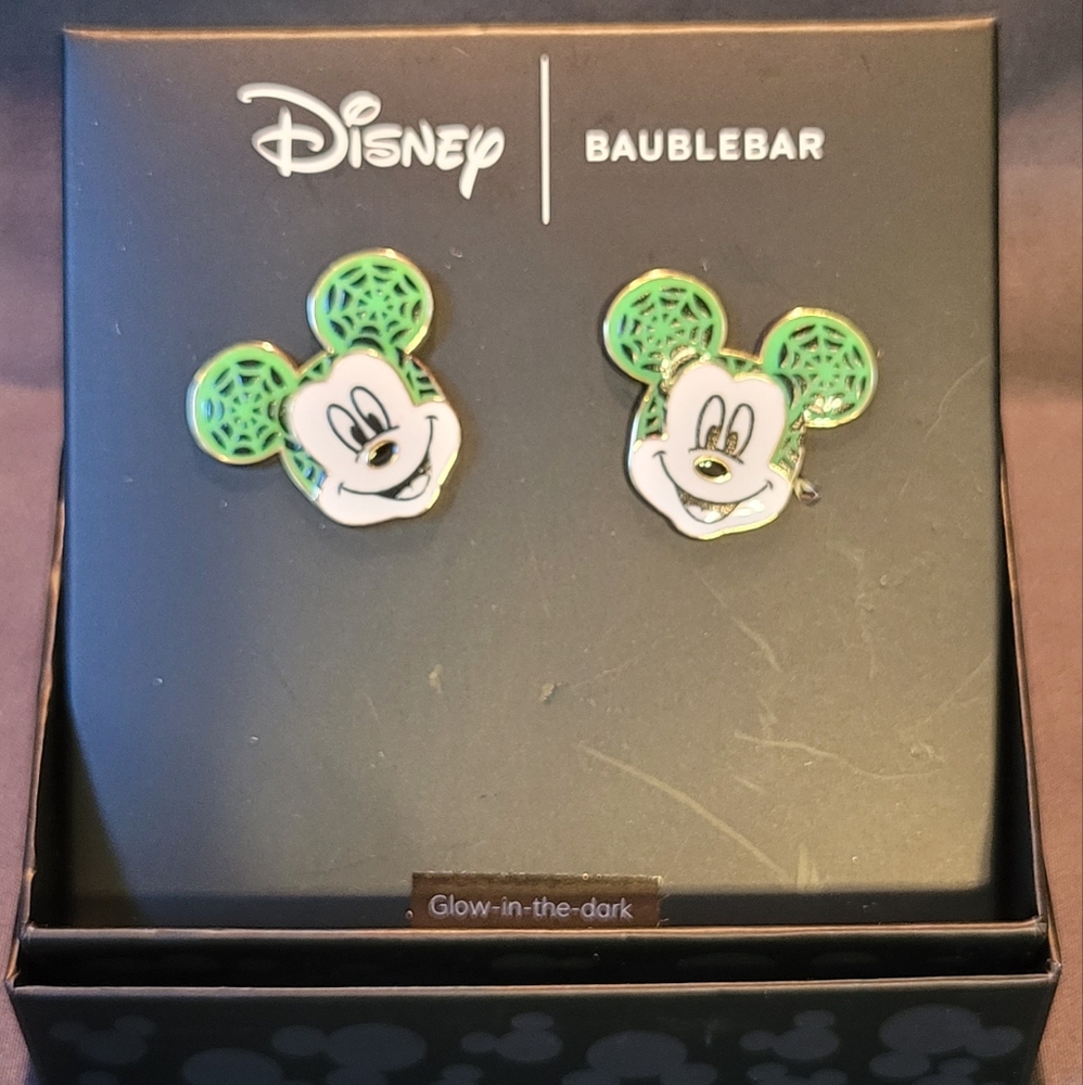 Disney X Baublebar Halloween Mickey Mouse Earrings (glow in the dark)